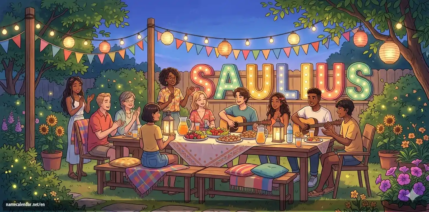 Celebration of name day and name - Saulius