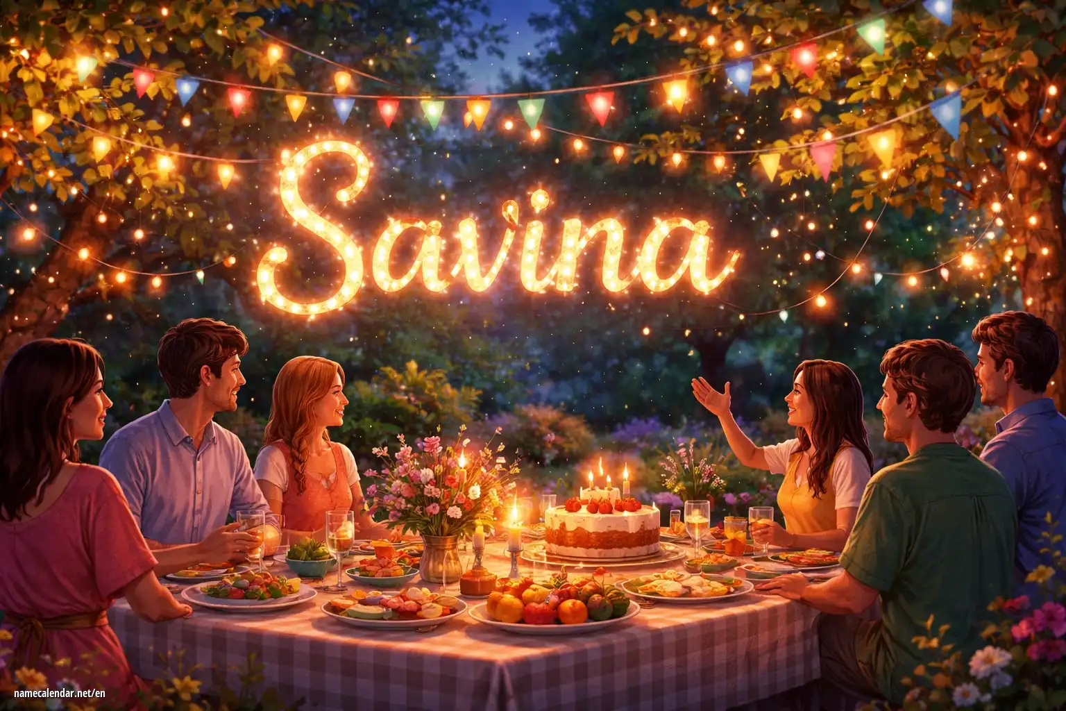 Celebration of name day and name - Savina