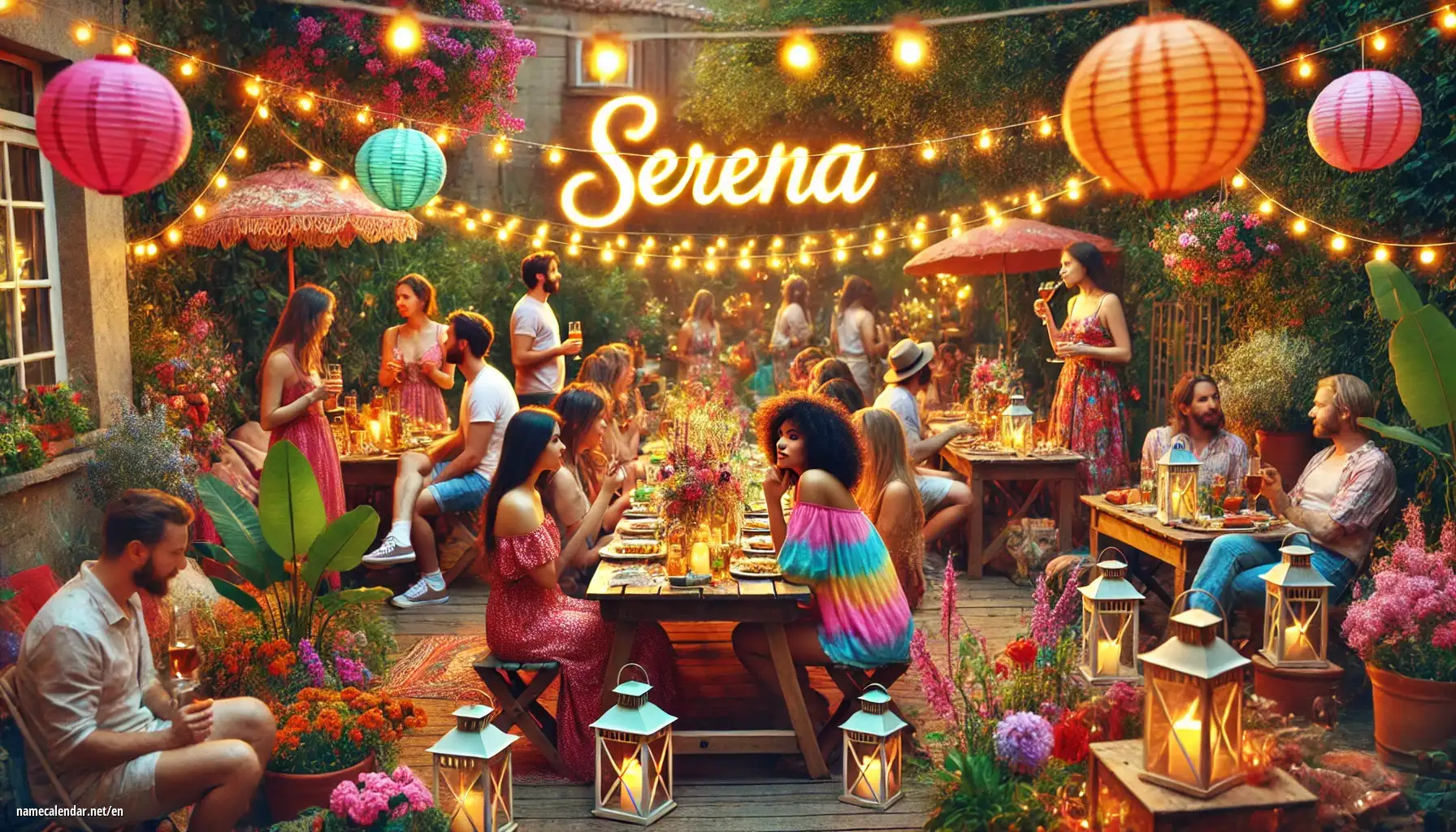 Celebration of name day and name - Serena