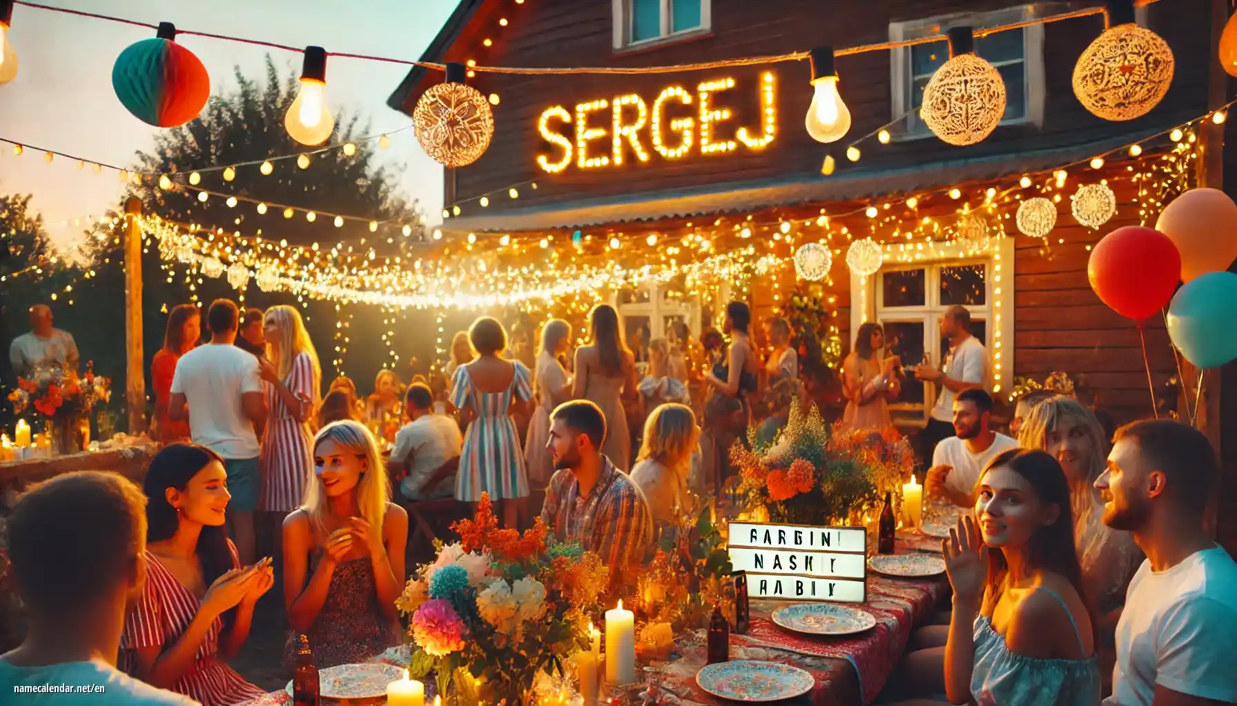 Celebration of name day and name - Sergej