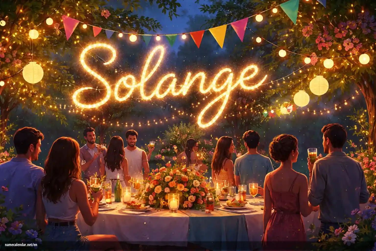 Celebration of name day and name - Solange
