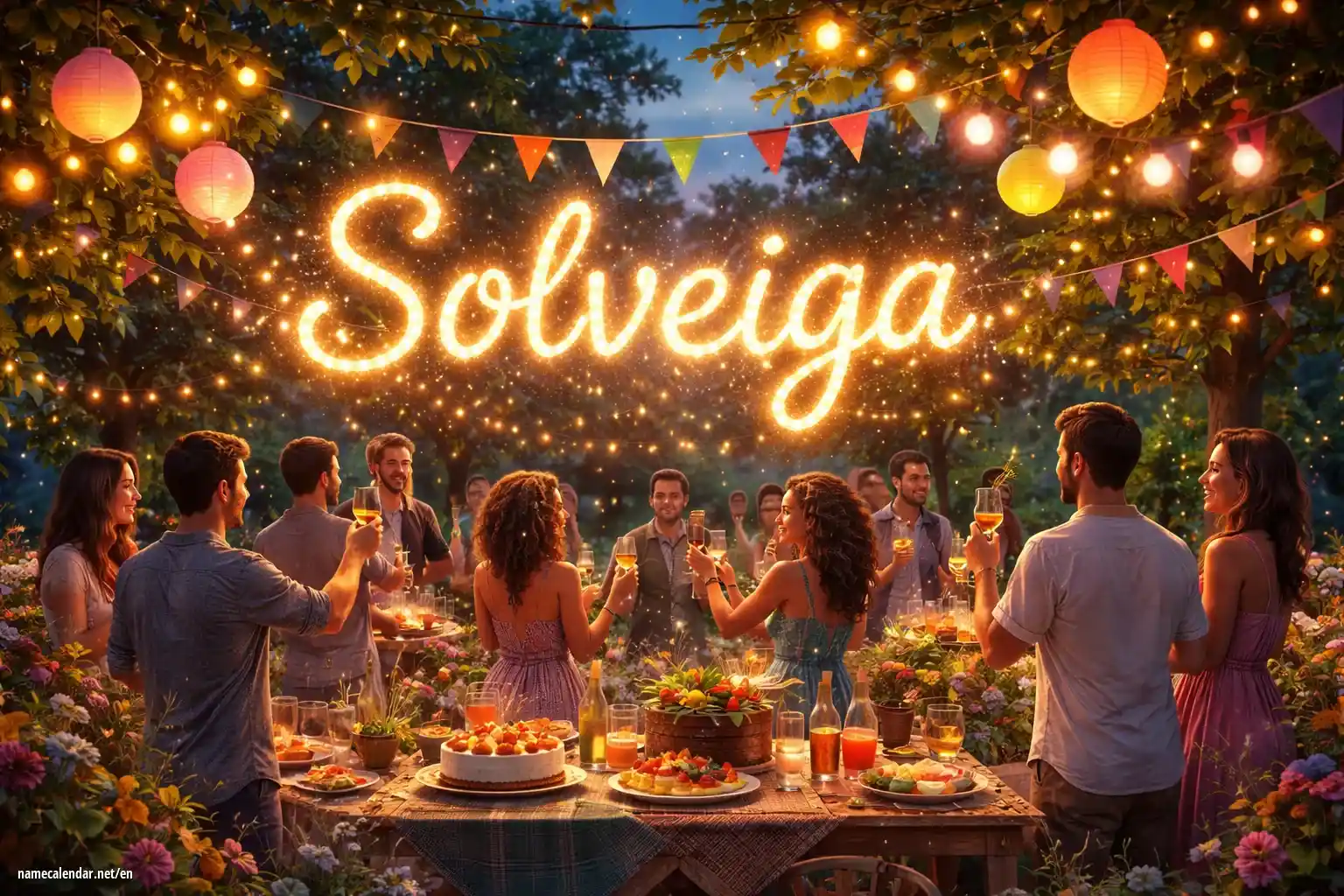 Celebration of name day and name - Solveiga