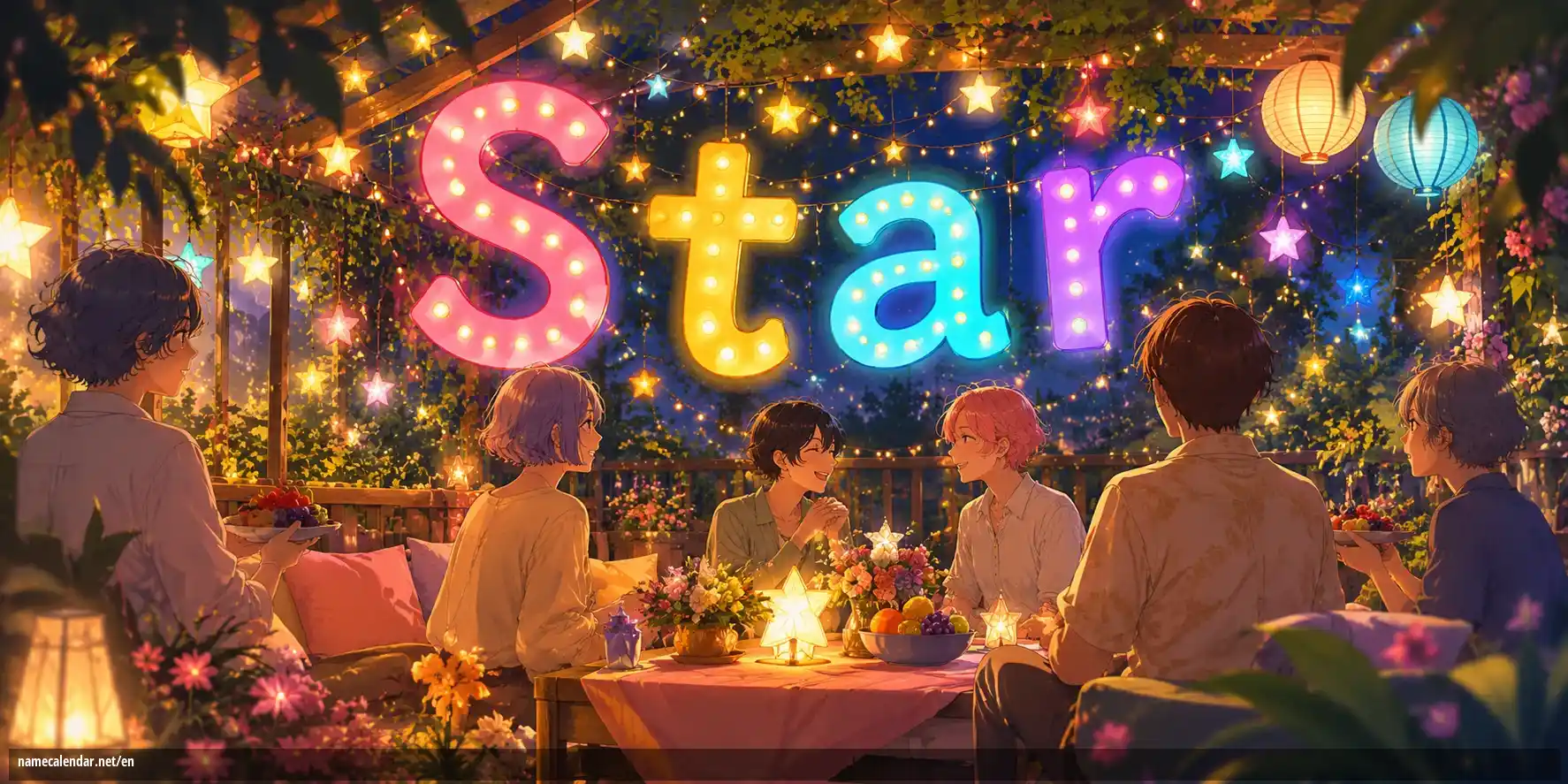 Celebration of name day and name - Star