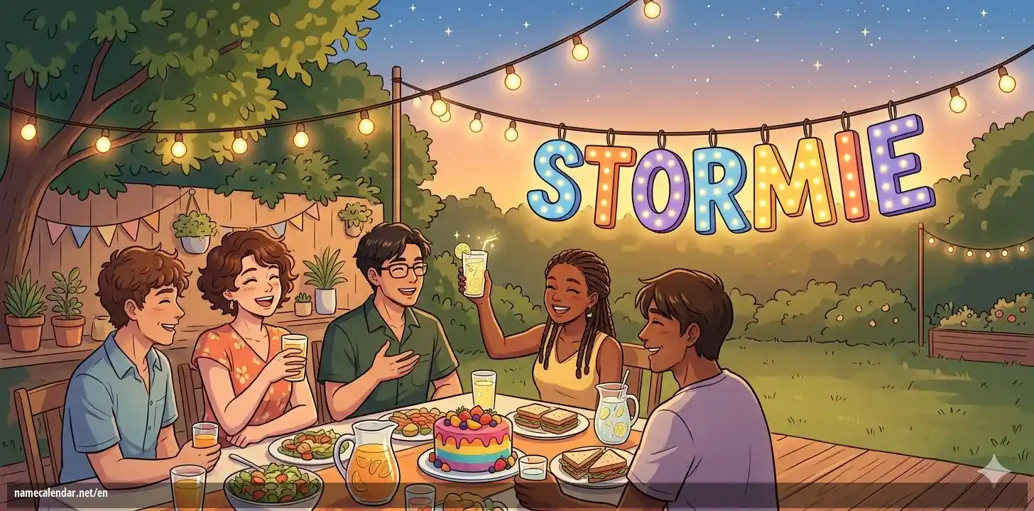 Celebration of name day and name - Stormie