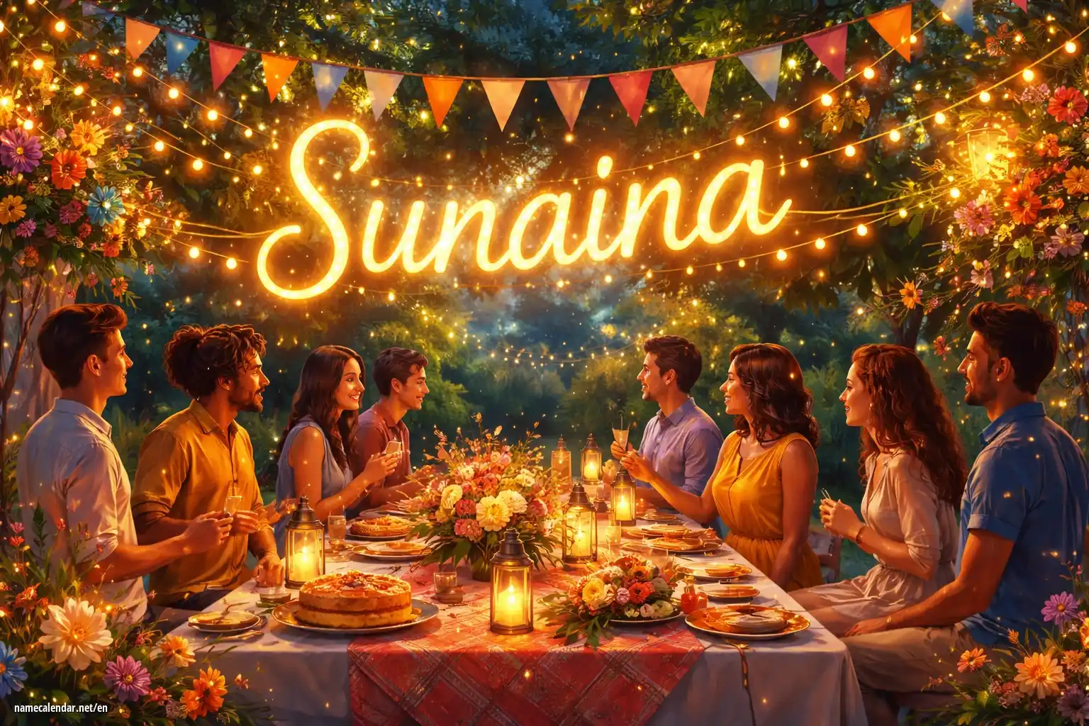 Celebration of name day and name - Sunaina