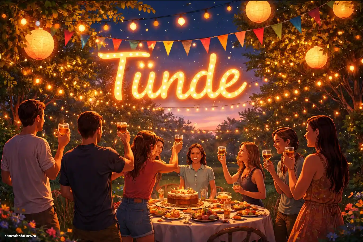 Celebration of name day and name - Tünde