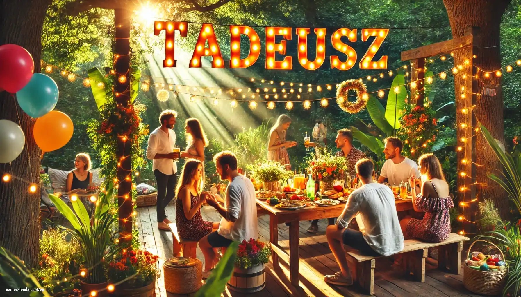 Celebration of name day and name - Tadeusz