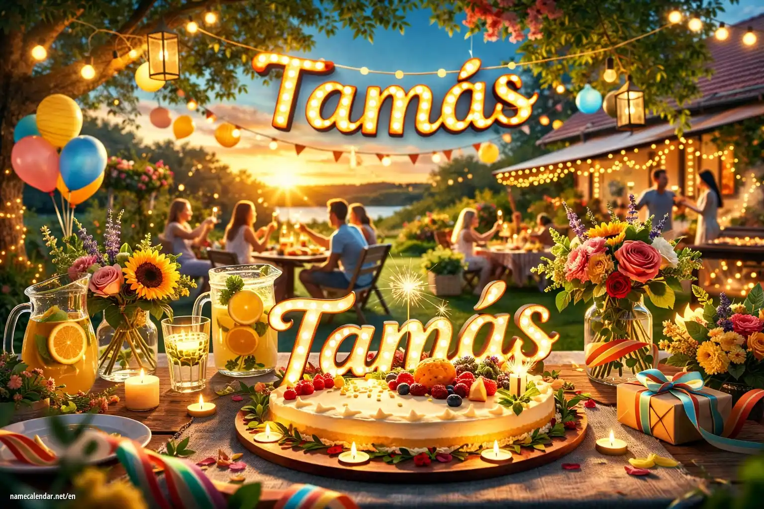 Celebration of name day and name - Tamás