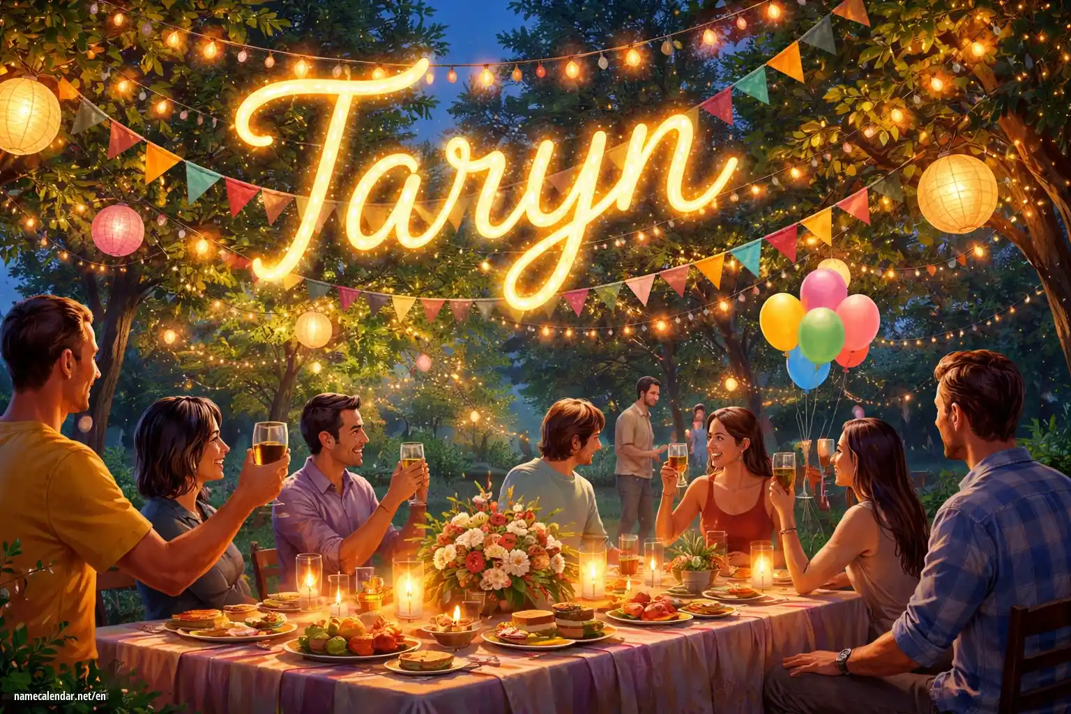 Celebration of name day and name - Taryn