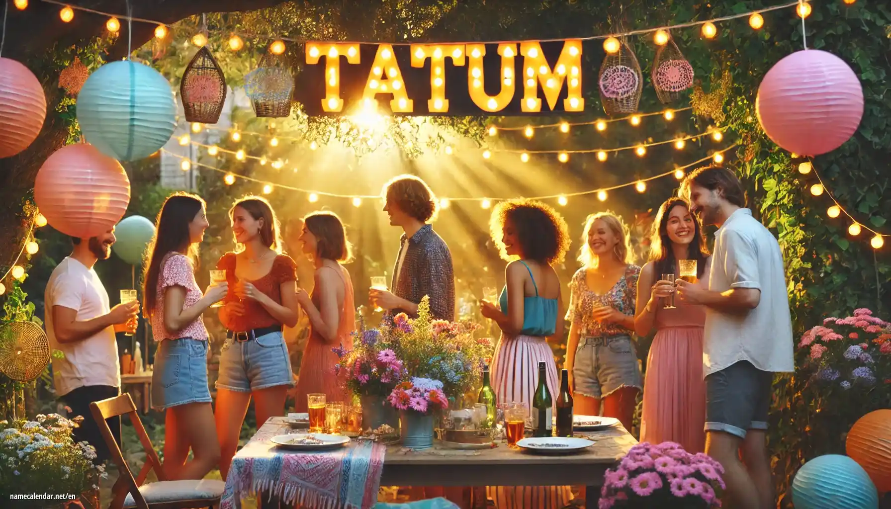 Celebration of name day and name - Tatum