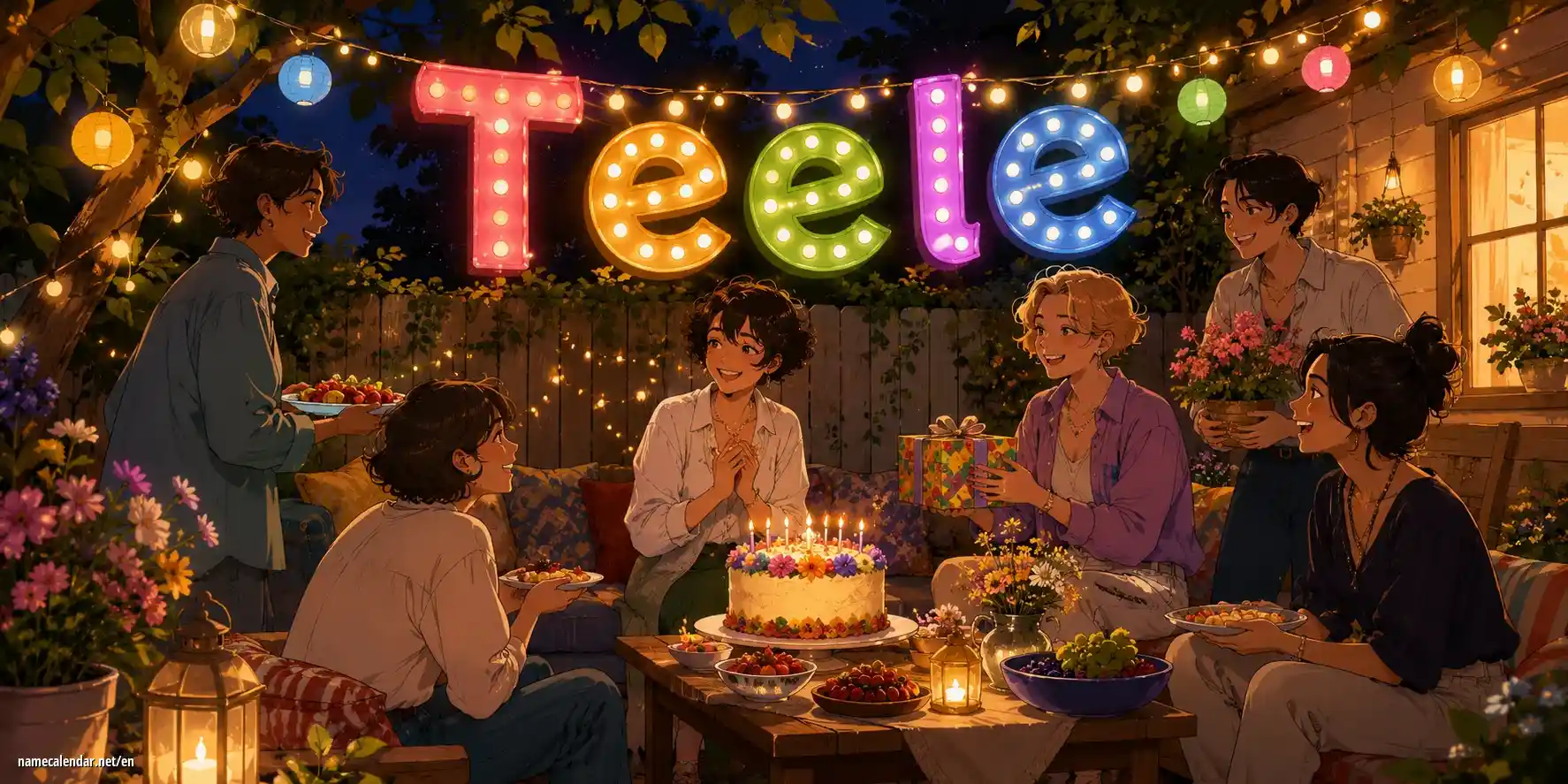 Celebration of name day and name - Teele