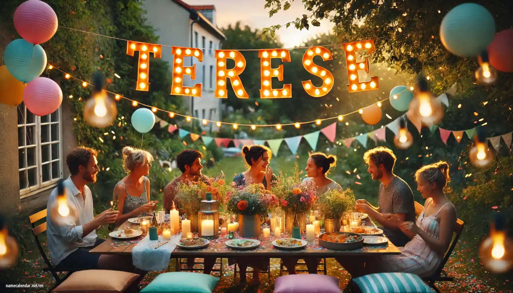 Celebration of name day and name - Terese