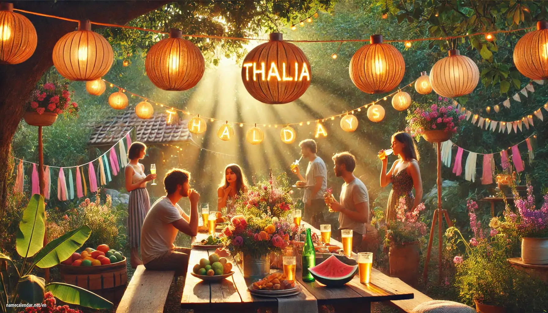 Celebration of name day and name - Thalia