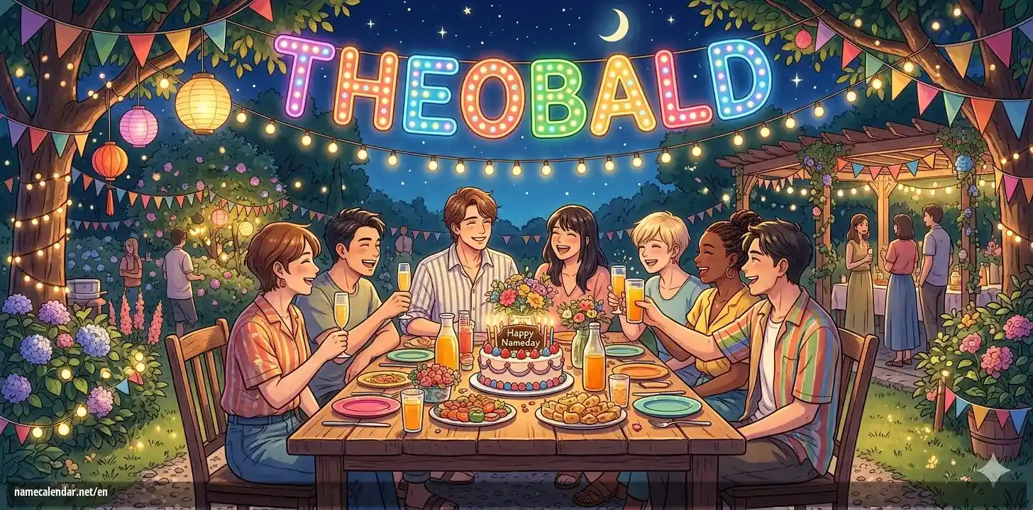 Celebration of name day and name - Theobald