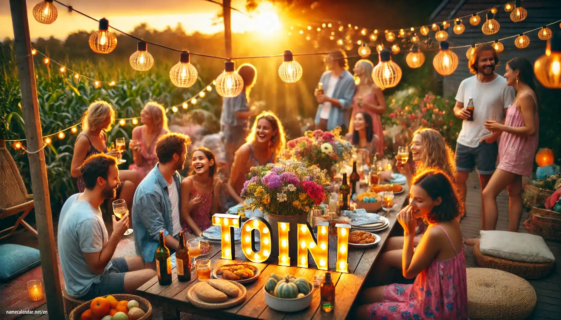 Celebration of name day and name - Toini