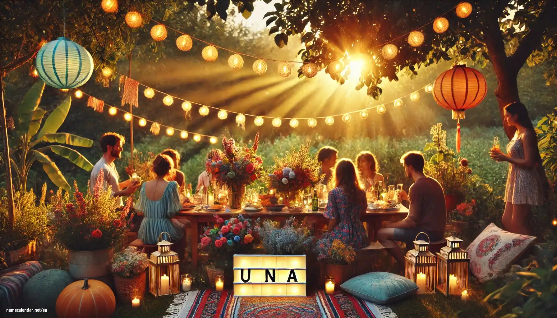 Celebration of name day and name - Una