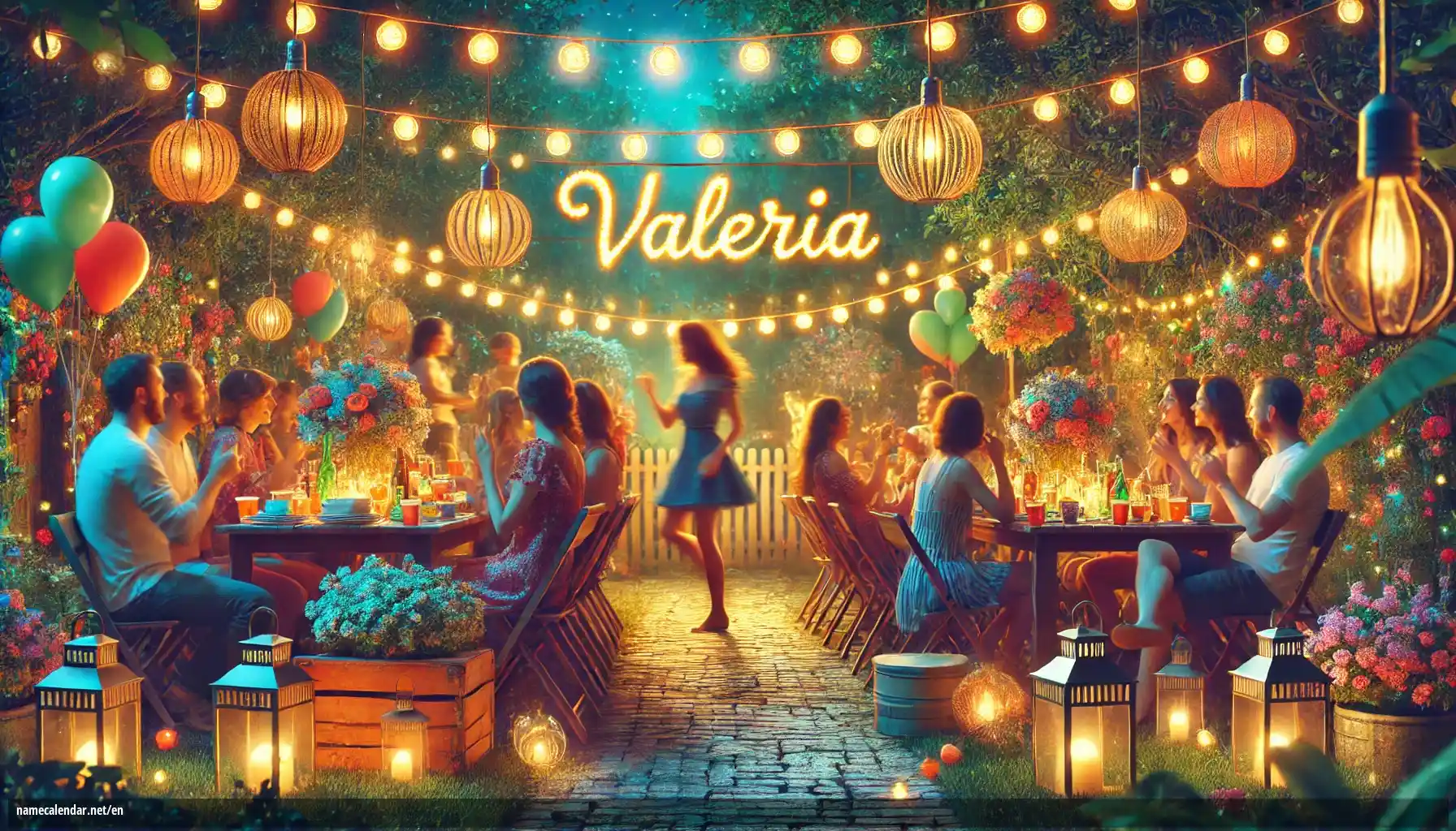 Celebration of name day and name - Valéria