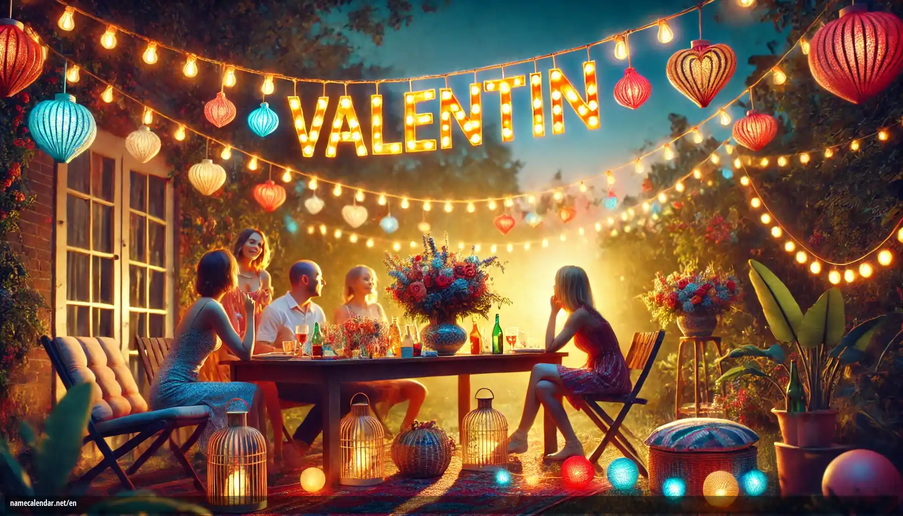 Celebration of name day and name - Valentín