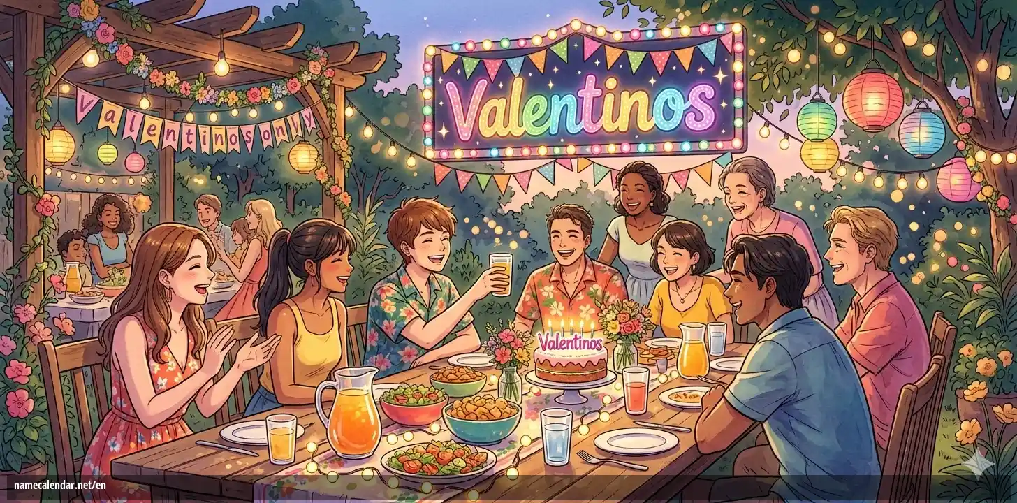 Celebration of name day and name - Valentinos