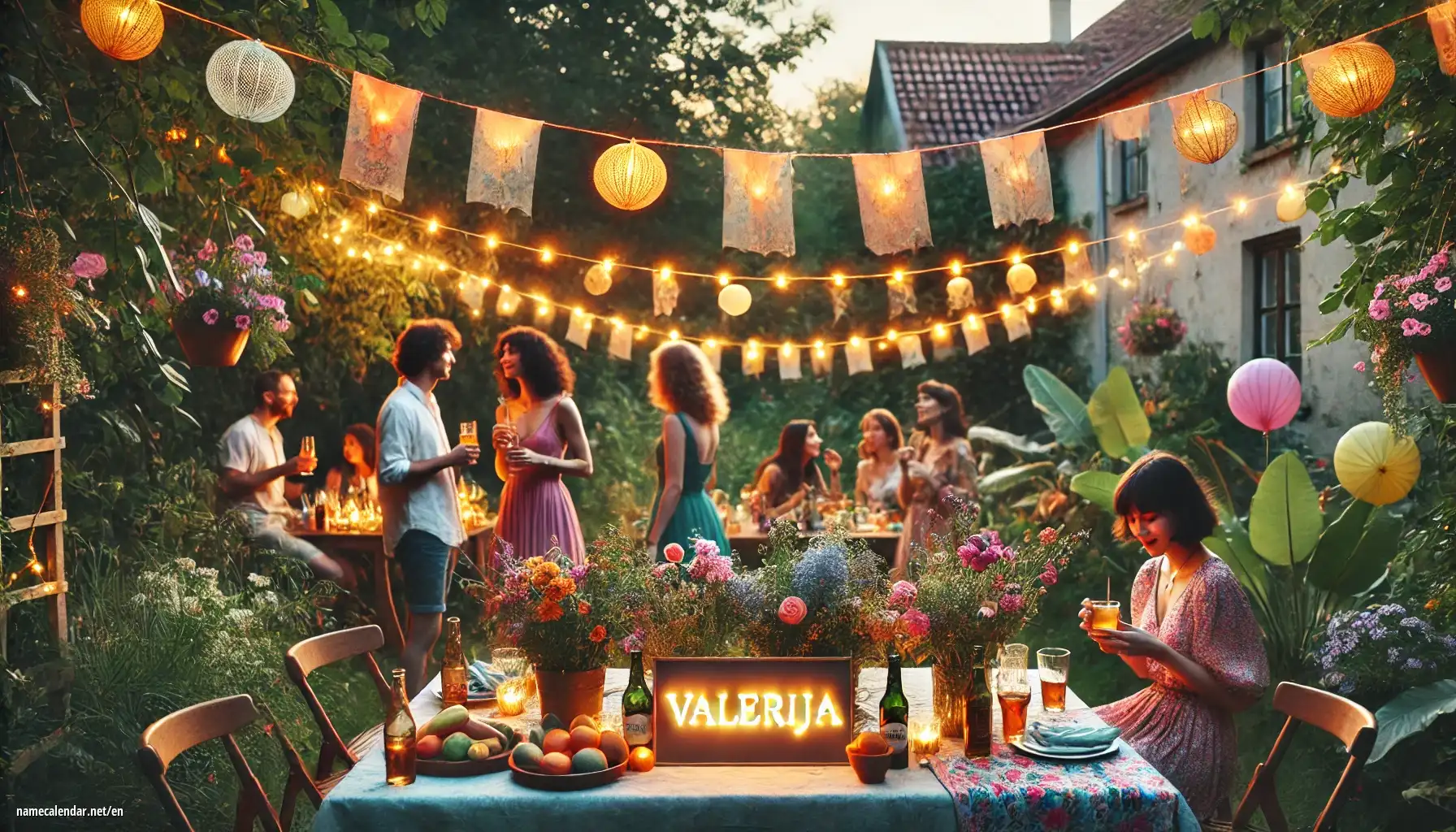 Celebration of name day and name - Valerija