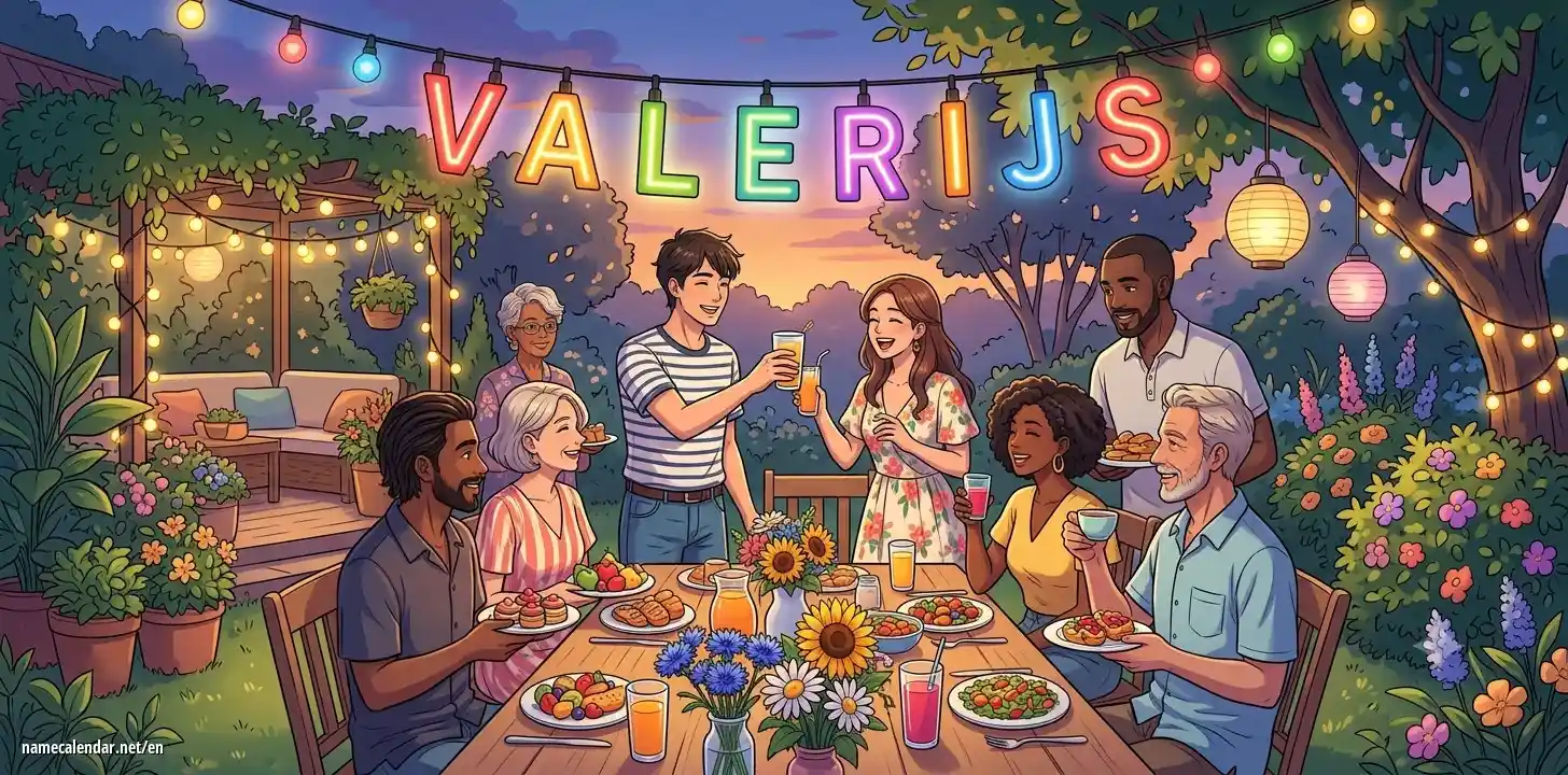 Celebration of name day and name - Valerijs