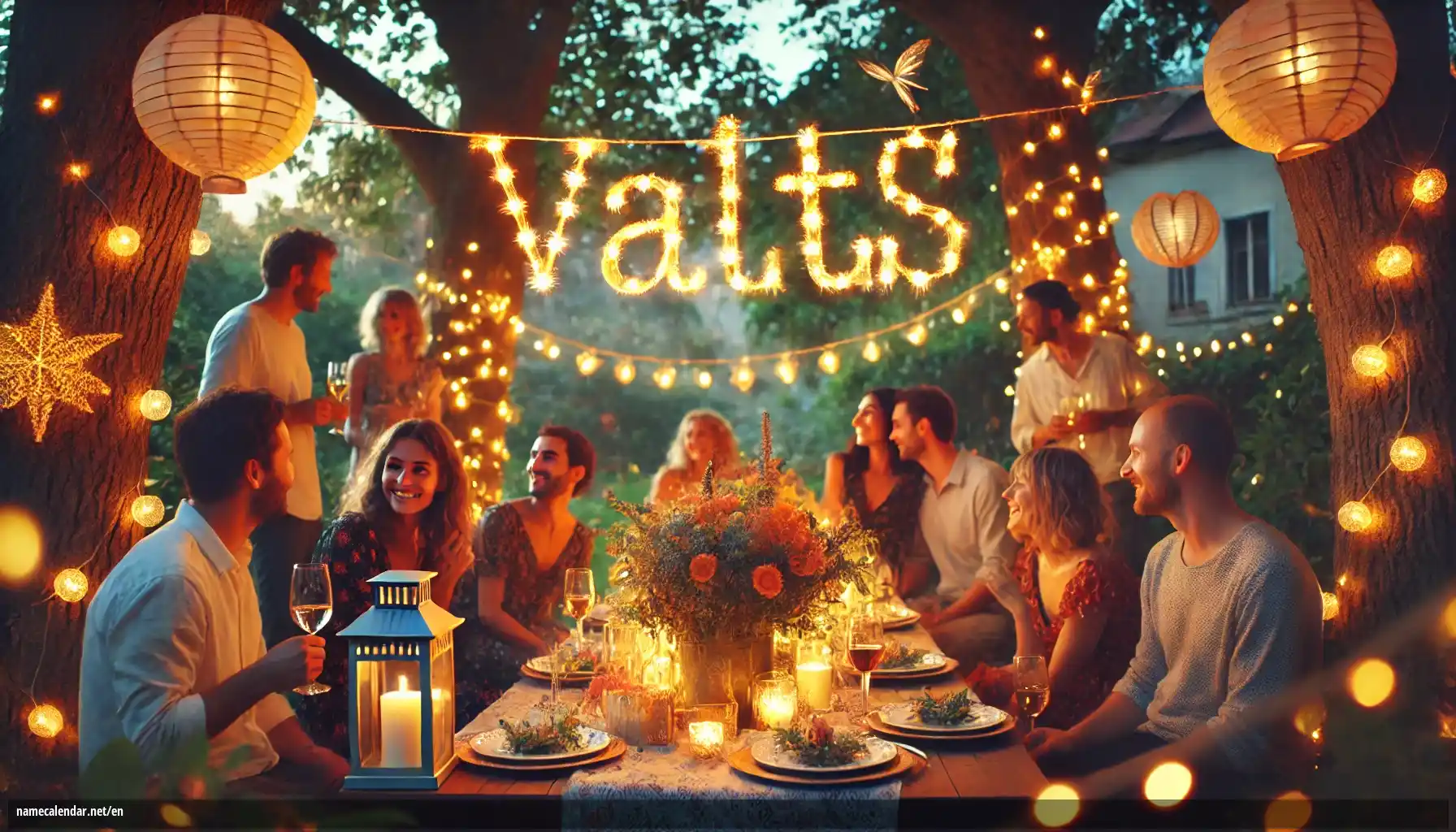 Celebration of name day and name - Valts