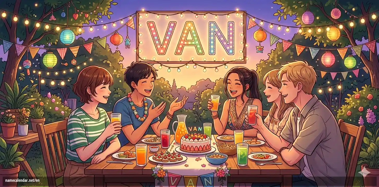 Celebration of name day and name - Van
