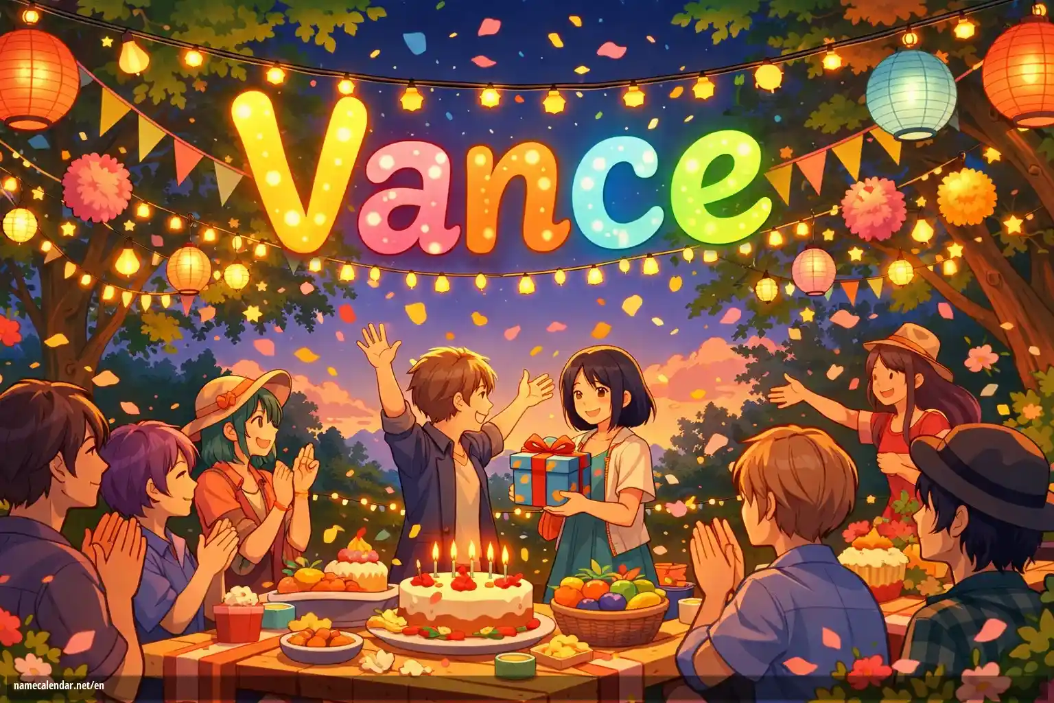 Celebration of name day and name - Vance