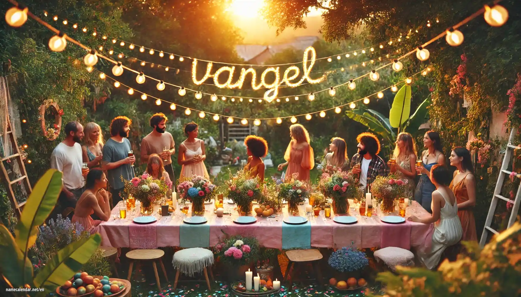 Celebration of name day and name - Vangel