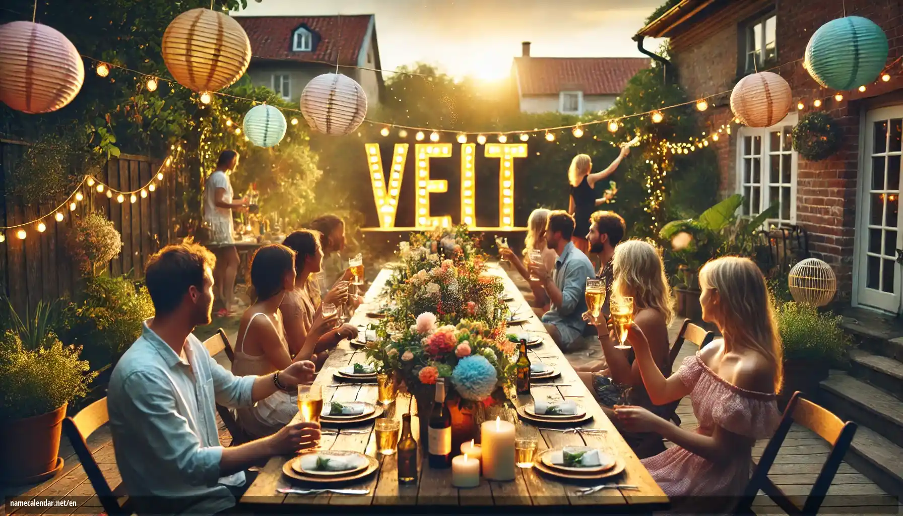 Celebration of name day and name - Veit