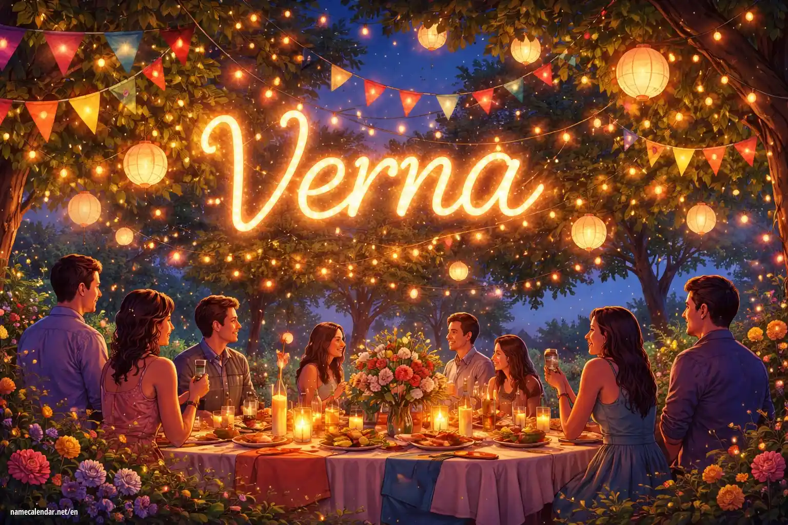 Celebration of name day and name - Verna