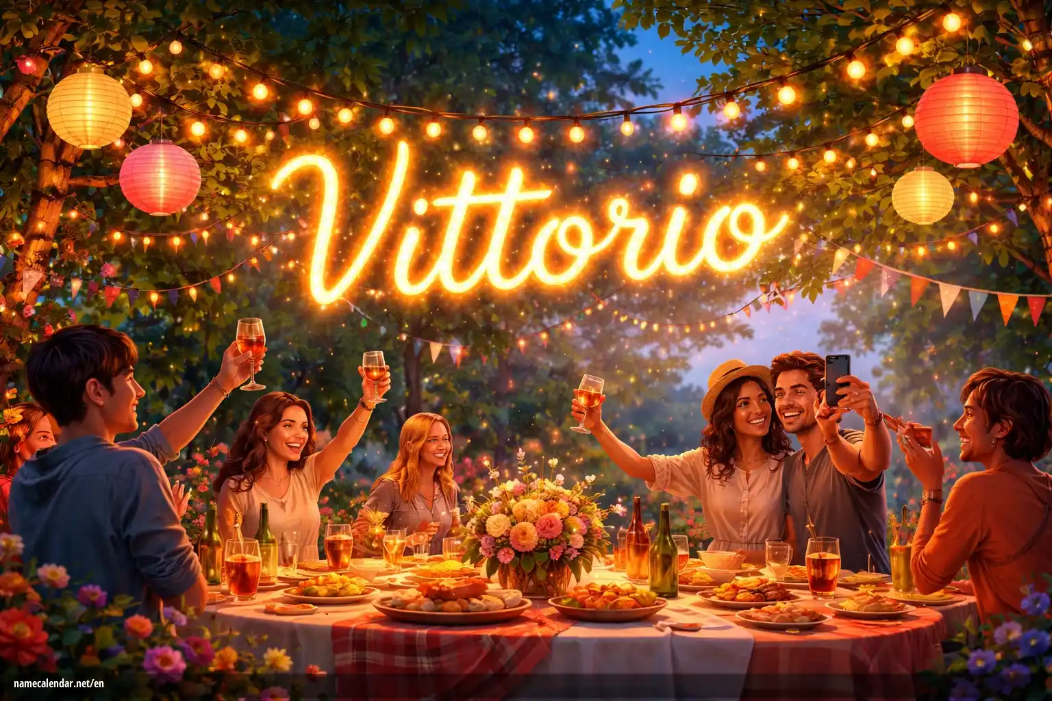 Celebration of name day and name - Vittorio