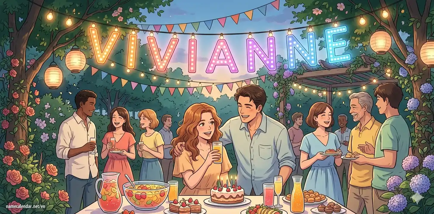 Celebration of name day and name - Vivianne