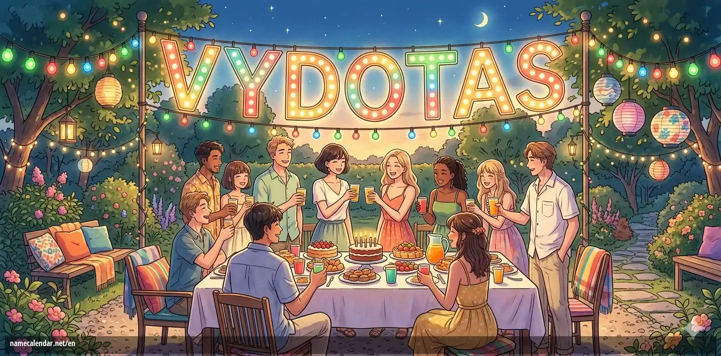 Celebration of name day and name - Vydotas