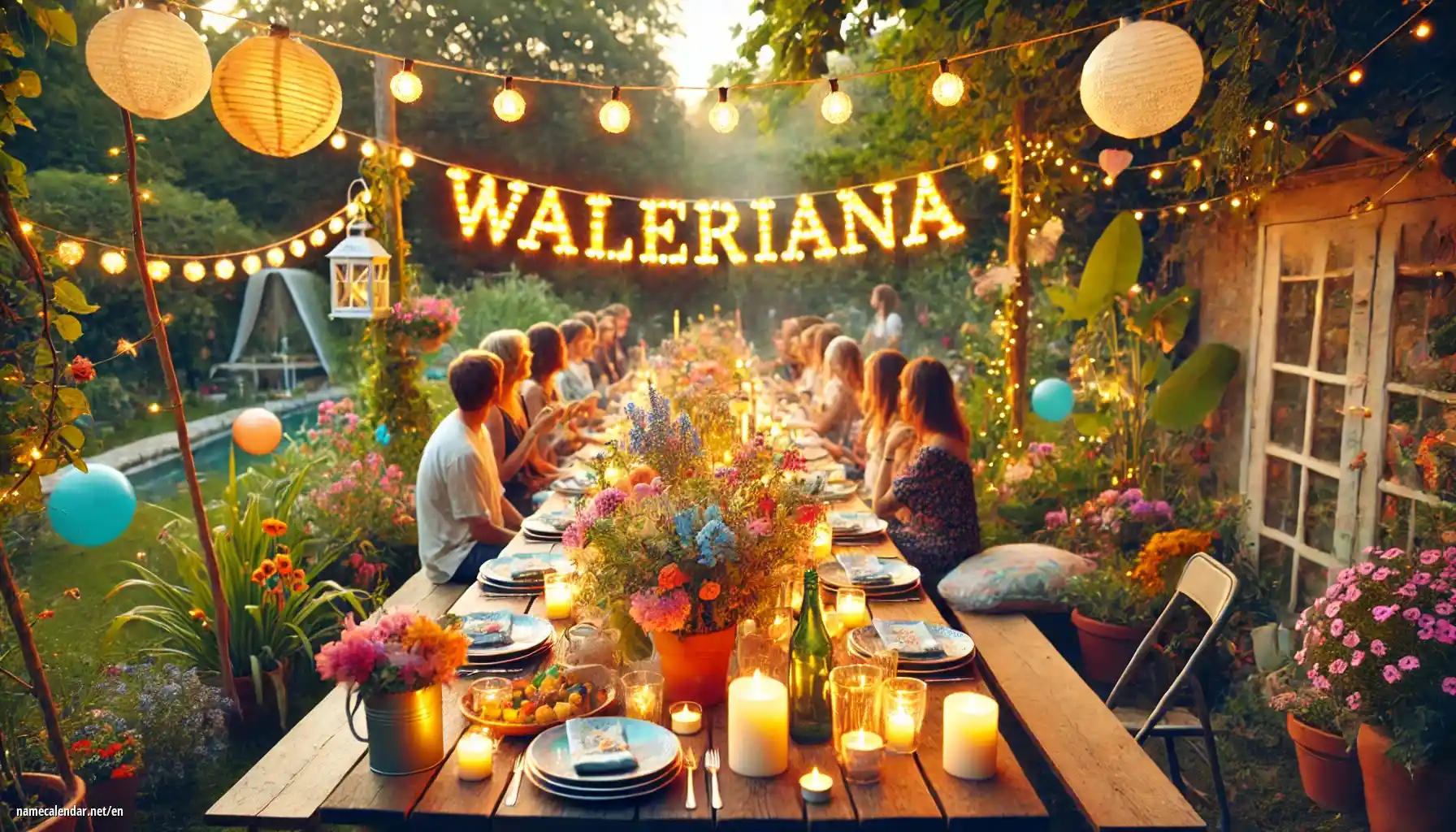 Celebration of name day and name - Waleriana