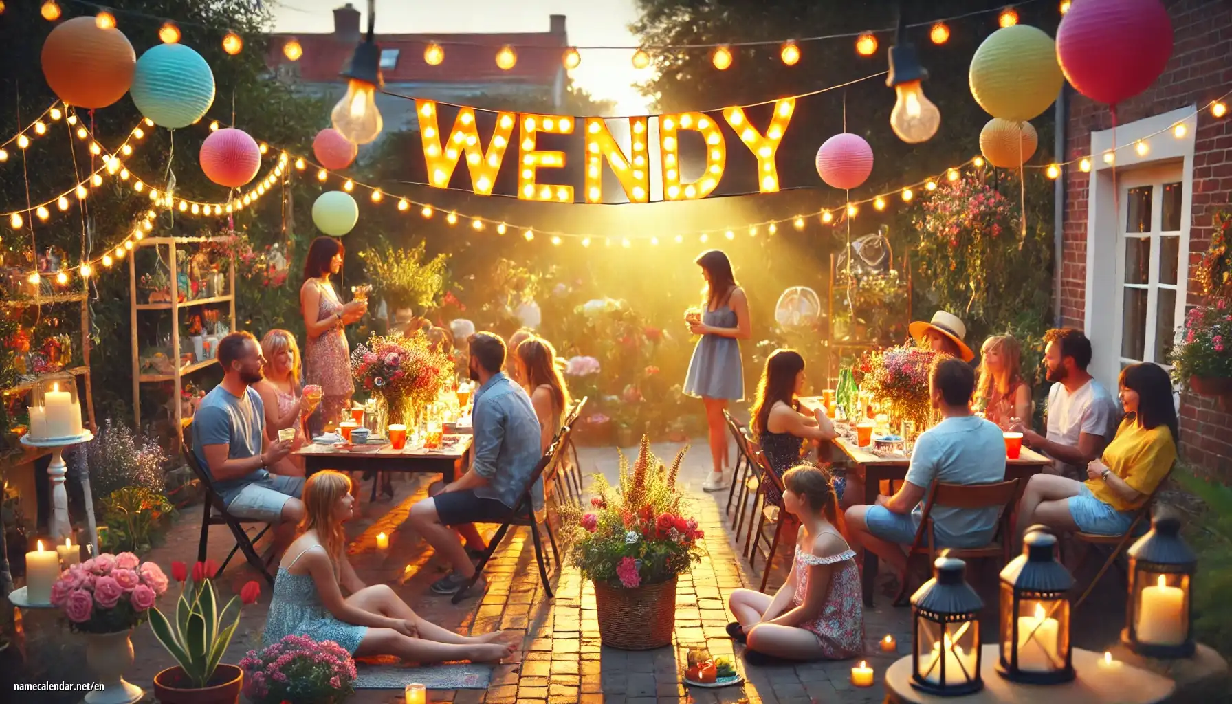 Celebration of name day and name - Wendy