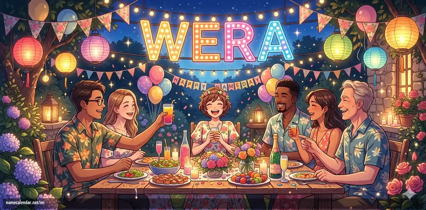 Celebration of name day and name - Wera
