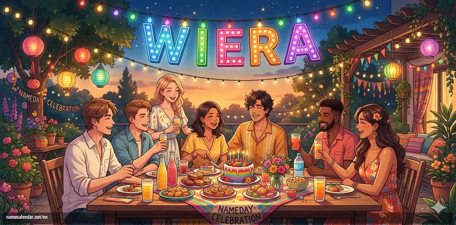 Celebration of name day and name - Wiera