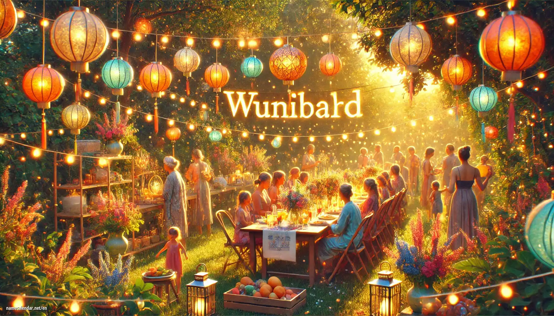 Celebration of name day and name - Wunibald