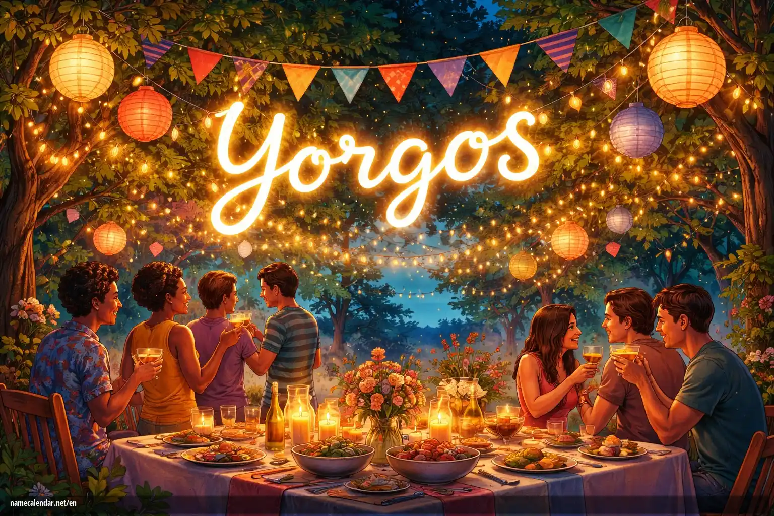 Celebration of name day and name - Yorgos