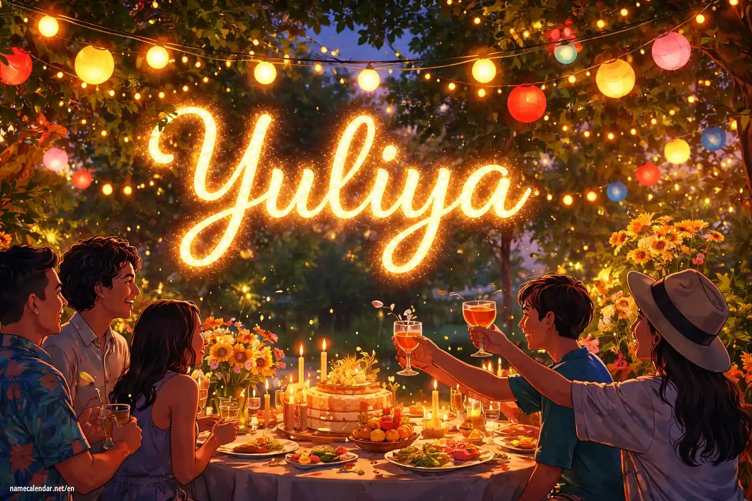 Celebration of name day and name - Yuliya