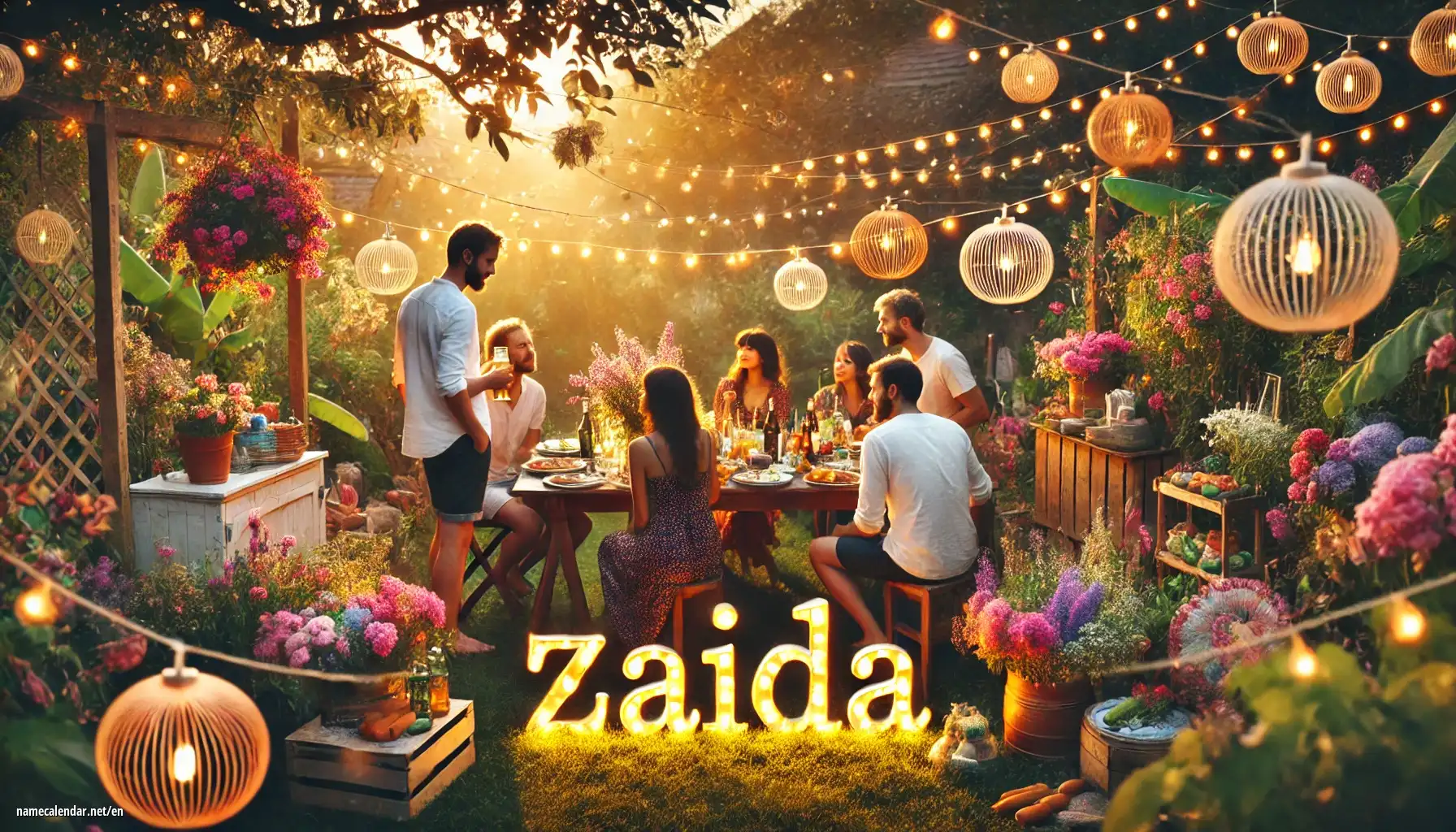 Celebration of name day and name - Zaida