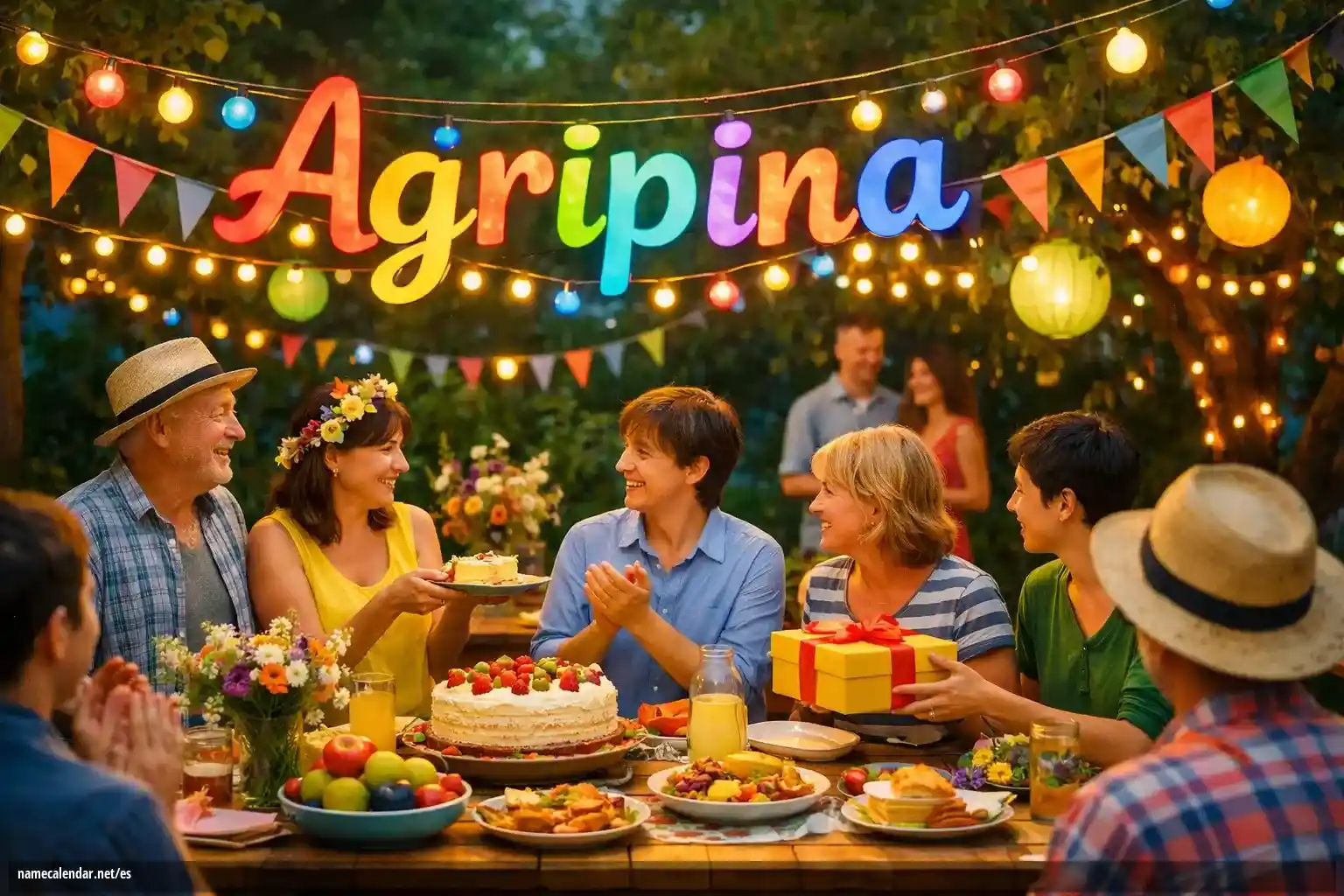 Celebración del onomástico y del nombre - Agripina
