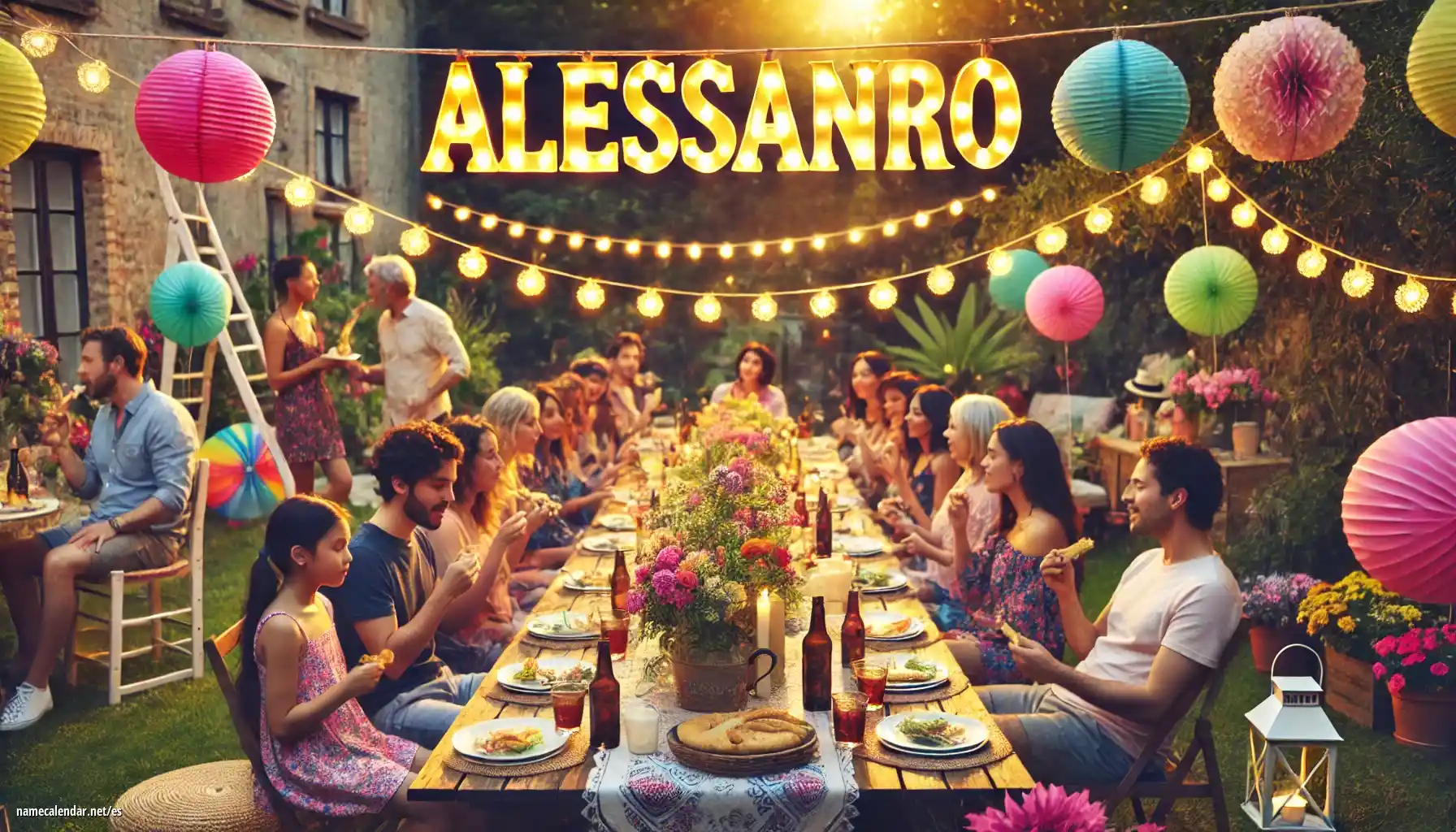 Celebración del onomástico y del nombre - Alessandro