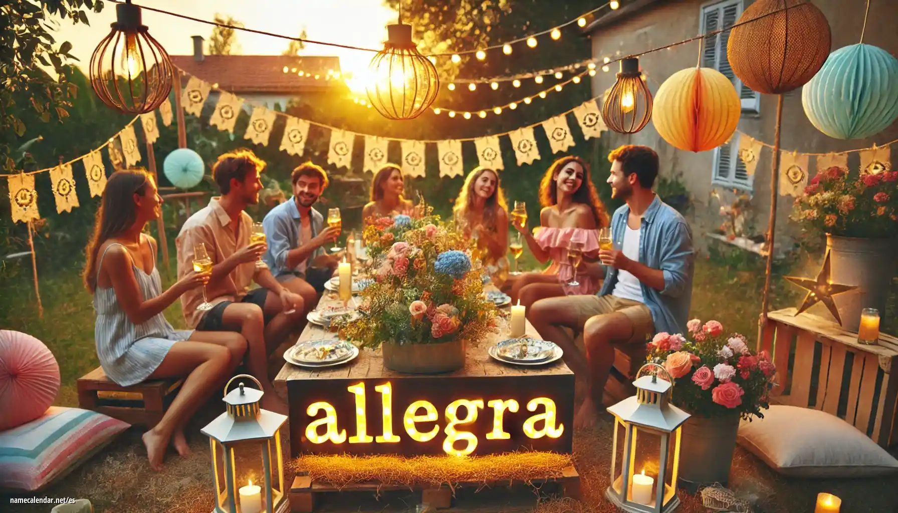 Celebración del onomástico y del nombre - Allegra