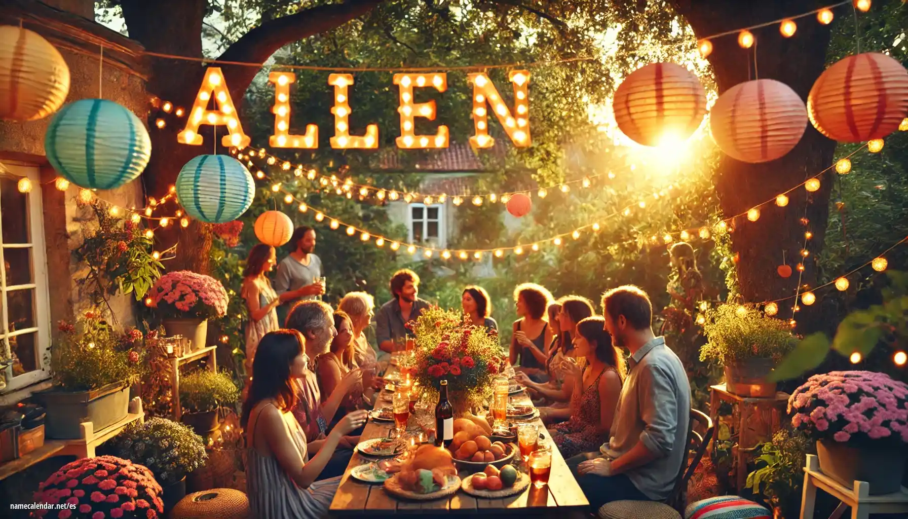 Celebración del onomástico y del nombre - Allen