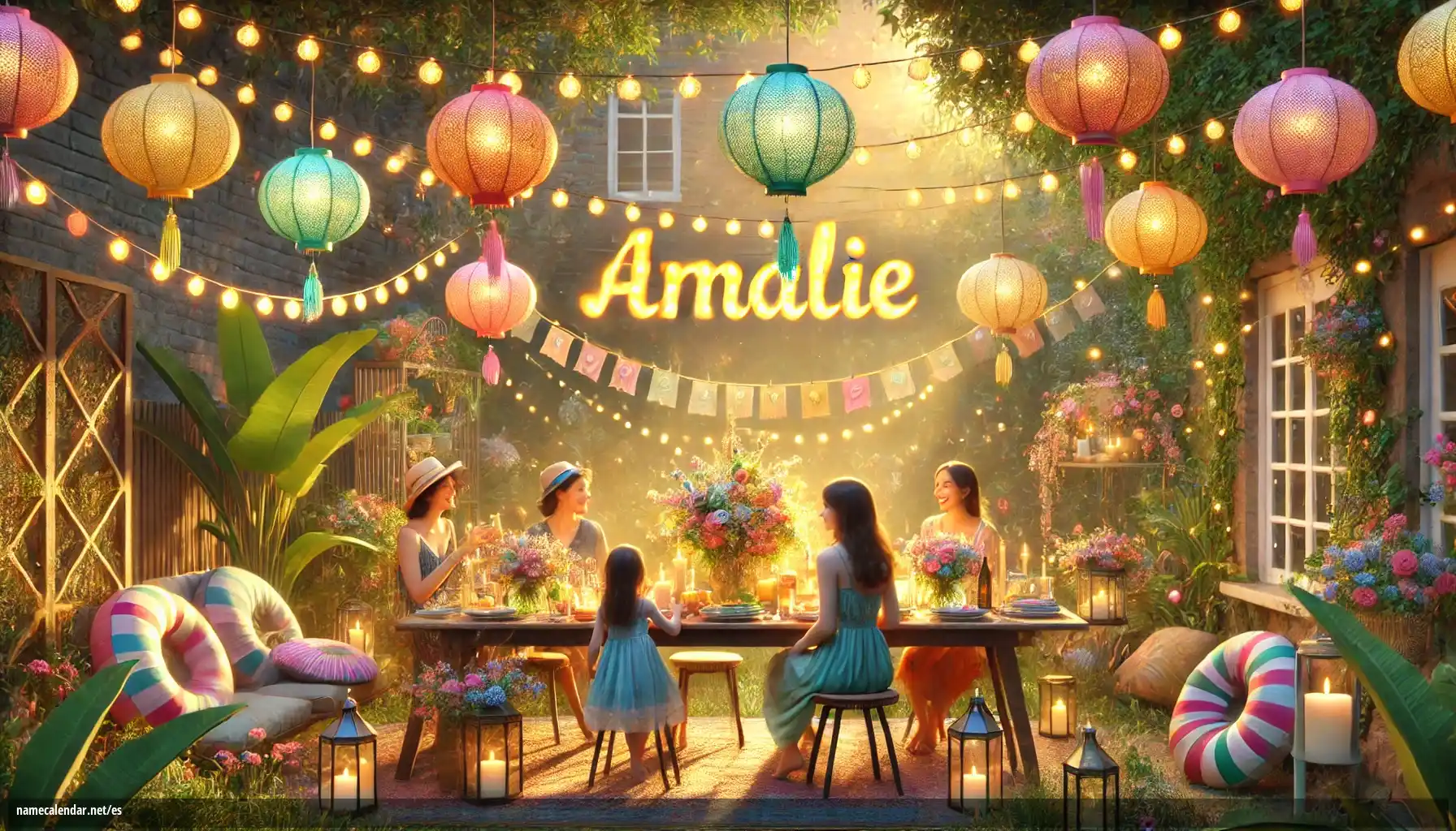 Celebración del onomástico y del nombre - Amálie