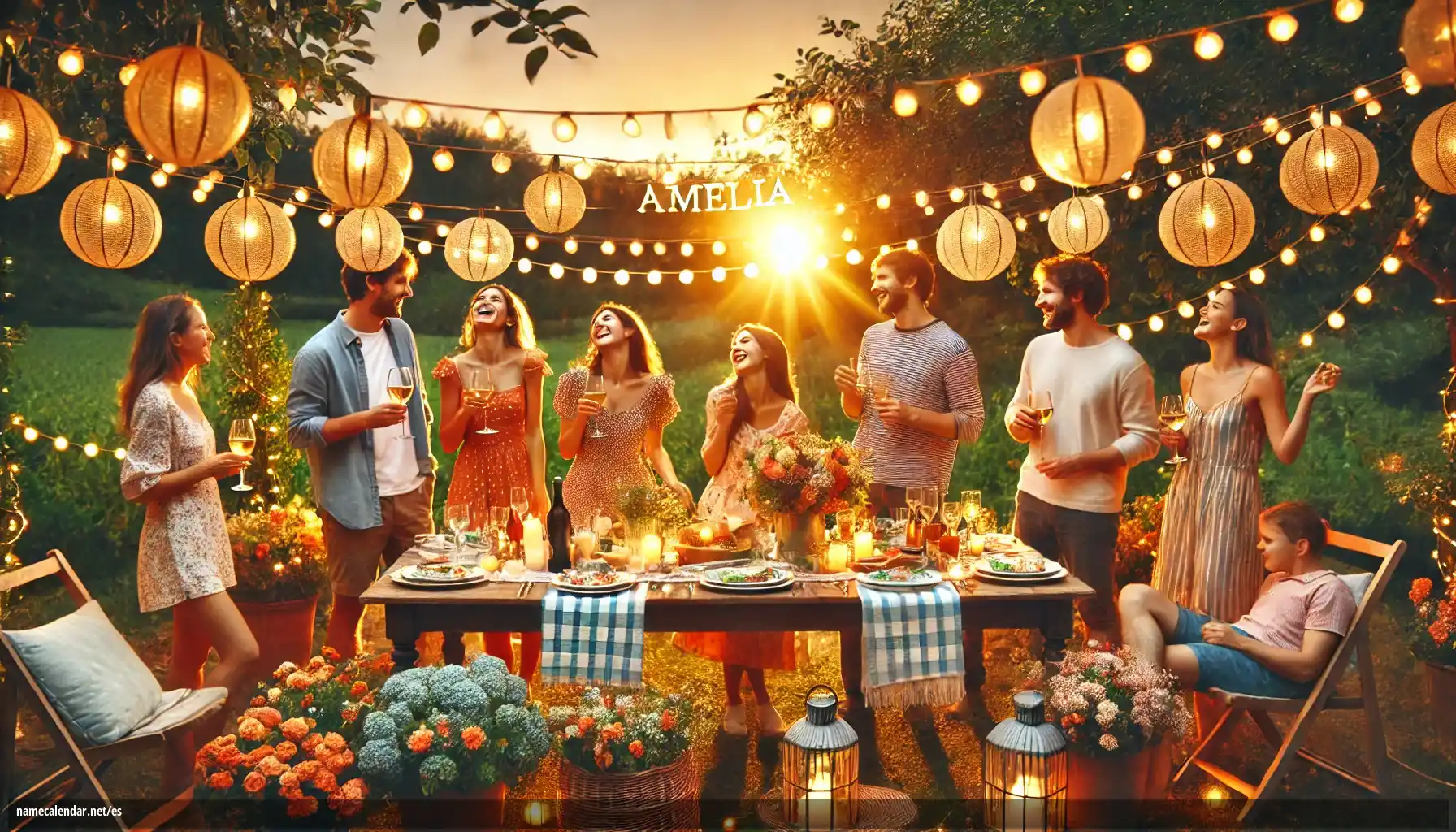 Celebración del onomástico y del nombre - Amélia