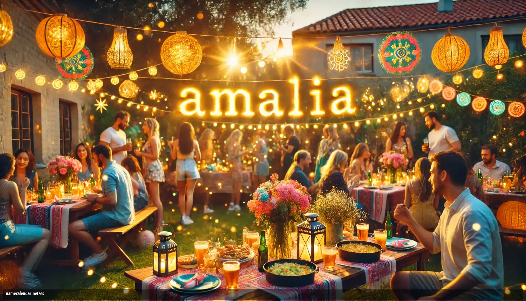 Celebración del onomástico y del nombre - Amalia