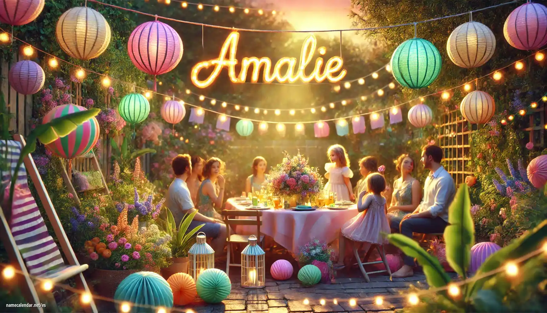 Celebración del onomástico y del nombre - Amalie